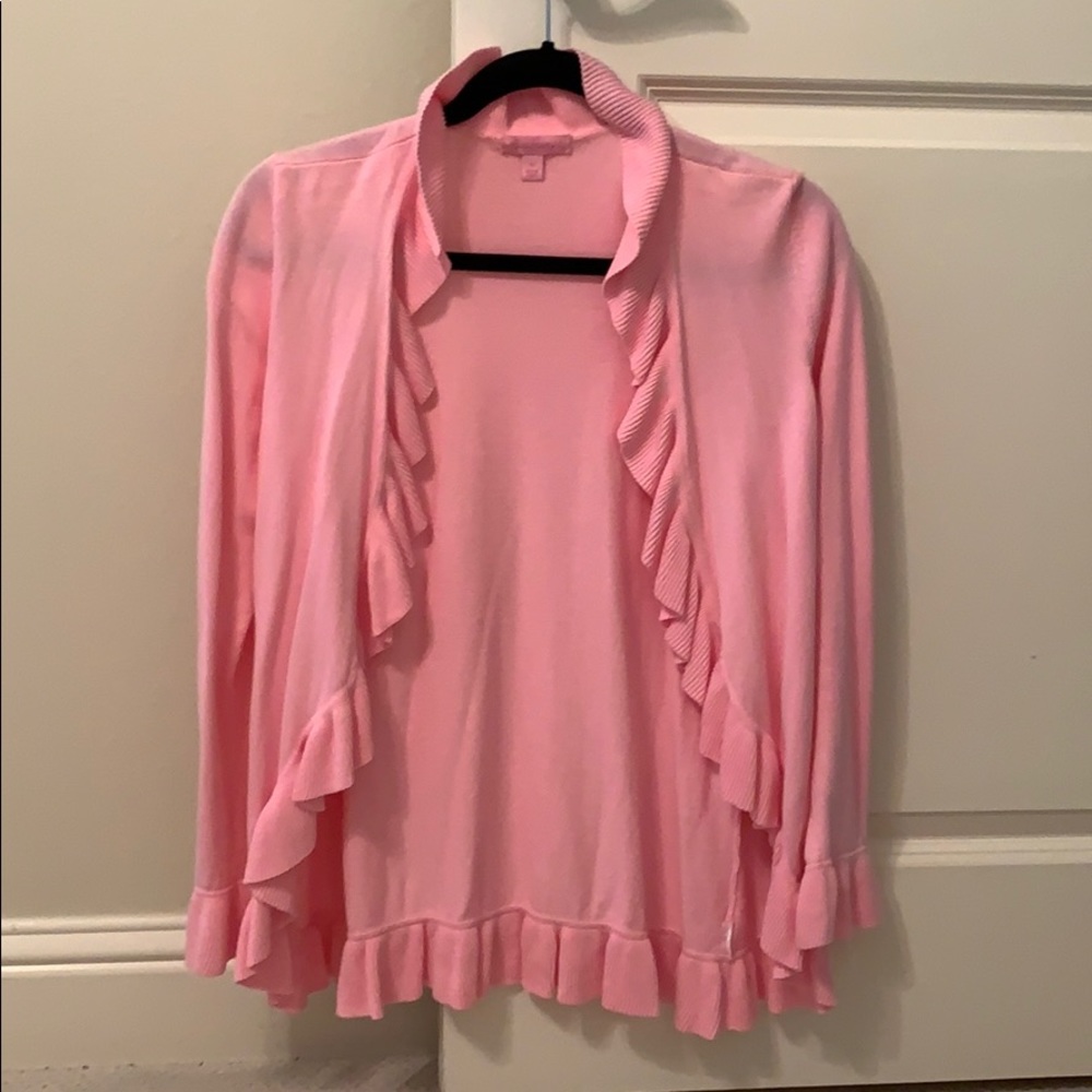 Lilly Pulitzer Pink Ruffle Sweater!